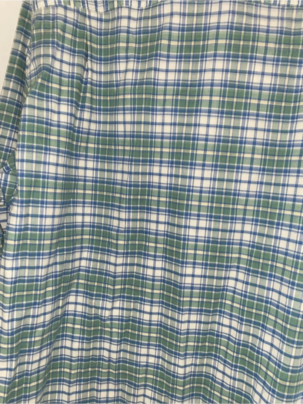 L.L. Bean Men’s Blue Green Plaid Slightly Fitted Button-Down New Shirt L/Tall